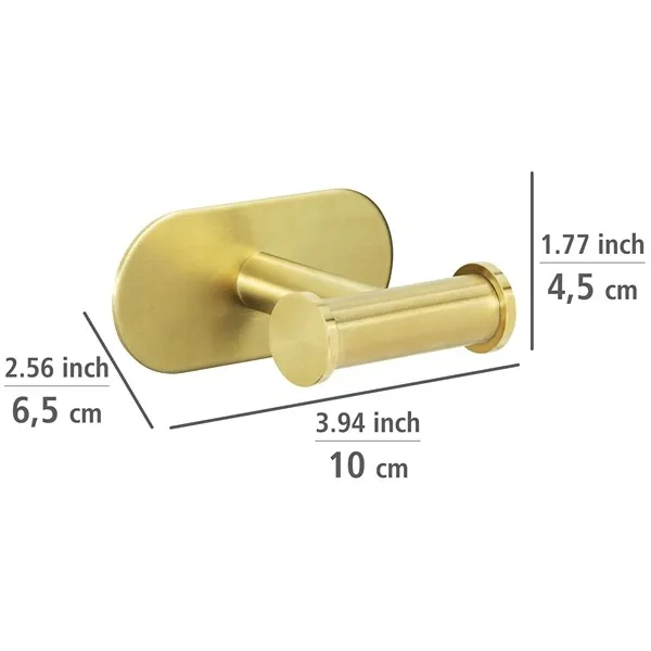 Wenko Orea Turbo-Loc Double Hook - Stainless Steel - Gold Matt product thumbnail 8