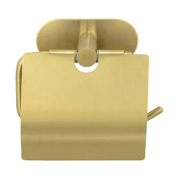 Wenko Orea Turbo-Loc Toilet Paper Holder with Cover - Stainless Steel - Gold Matt (No Drilling) product thumbnail 2
