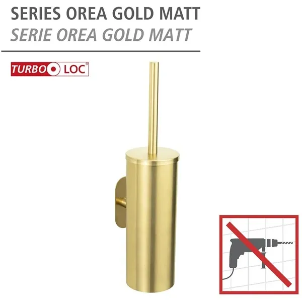 Wenko Orea Turbo-Loc Toilet Brush - Stainless Steel - Gold Matt product thumbnail 3