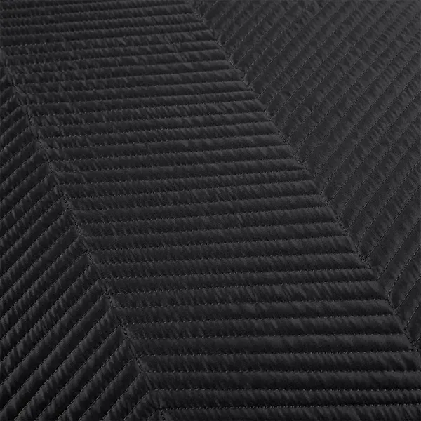 Nova Home Yildiz Satan Bed Spread Set - 3pcs - King & Super King - Black product thumbnail 5
