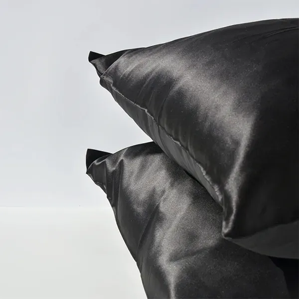 Nova Home Yildiz Satin Pillow Case Set - 2Pcs - Black product thumbnail 3