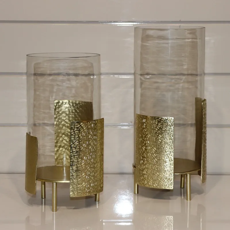 Weva Large Gold Candle Holder "Glint" product thumbnail 3
