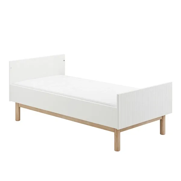 Pinio Miloo Baby's Bed - Growing Bed With Mattress - 70x140 - White product thumbnail 2