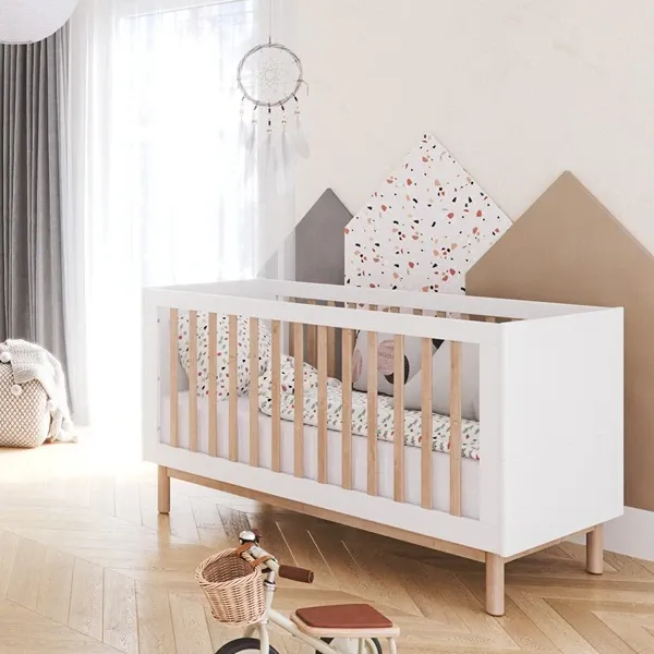 Pinio Miloo Baby's Bed - Growing Bed With Mattress - 70x140 - White product thumbnail 6