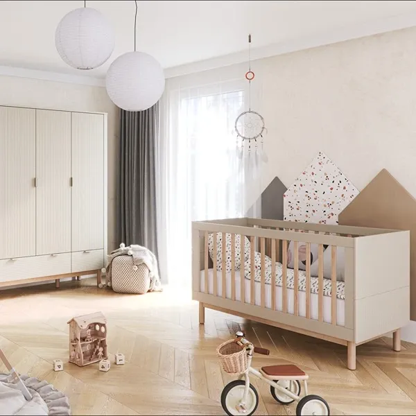 Pinio Miloo Baby's Bed - Growing Bed With Mattress - 70x140 - Champagne product thumbnail 11