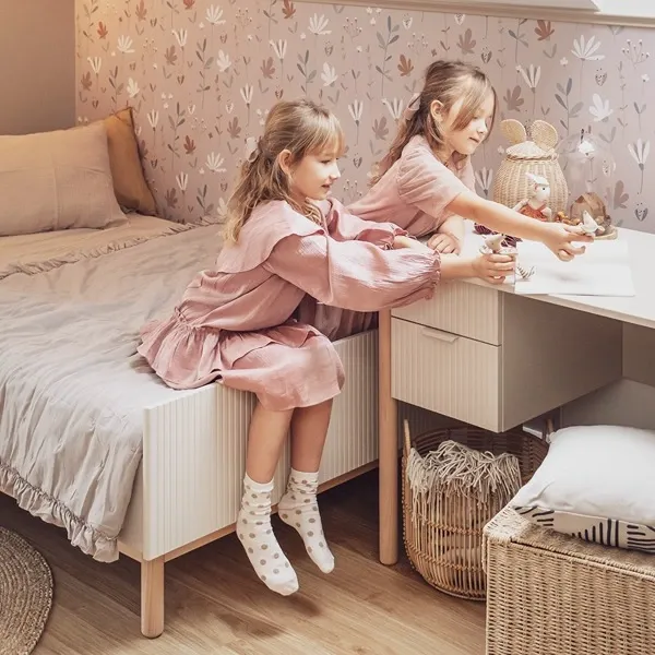 Pinio Miloo Baby's Bed - Growing Bed With Mattress - 70x140 - Champagne product thumbnail 6