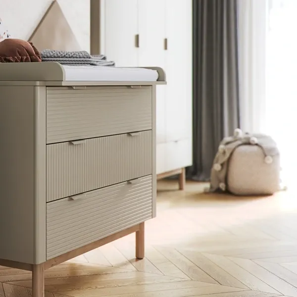 Pinio Miloo Chest Of Drawers - 3 Drawers with Changing Table - Champagne product thumbnail 3