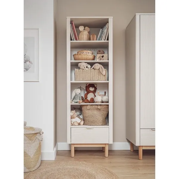 Pinio Miloo Tall Book Shelf - 4 shelves with drawer - Champagne product thumbnail 2