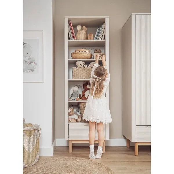 Pinio Miloo Tall Book Shelf - 4 shelves with drawer - Champagne product thumbnail 4
