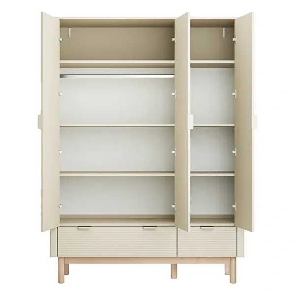 Pinio Miloo 3-Door Baby Room Wardrobe - Champagne product thumbnail 3