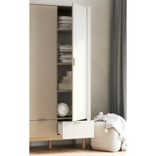 Pinio Miloo 3-Door Baby Room Wardrobe - Champagne product thumbnail 5