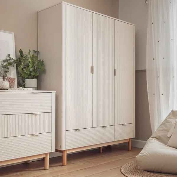 Pinio Miloo 3-Door Baby Room Wardrobe - Champagne product thumbnail 6