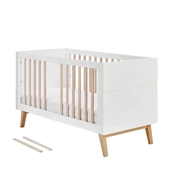 Pinio Swing Baby's Bed - Growing Bed With Mattress - 70x140 - White product thumbnail 2