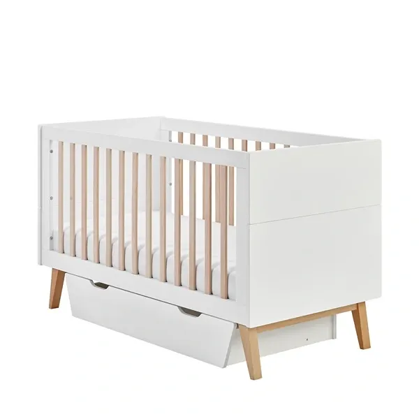 Pinio Swing Baby's Bed - Growing Bed With Mattress - 70x140 - White product thumbnail 3