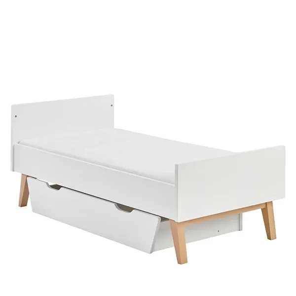 Pinio Swing Baby's Bed - Growing Bed With Mattress - 70x140 - White product thumbnail 4