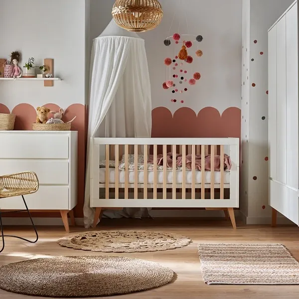 Pinio Swing Baby's Bed - Growing Bed With Mattress - 70x140 - White product thumbnail 7
