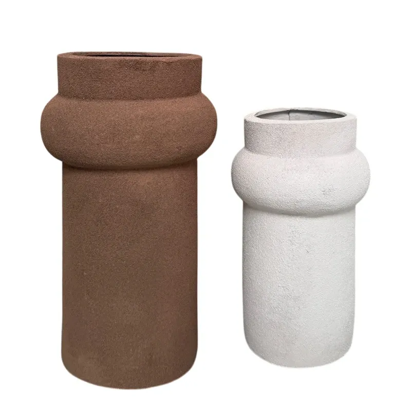 Nova Home Small White Textured Vase "Earth Muse" product thumbnail 2