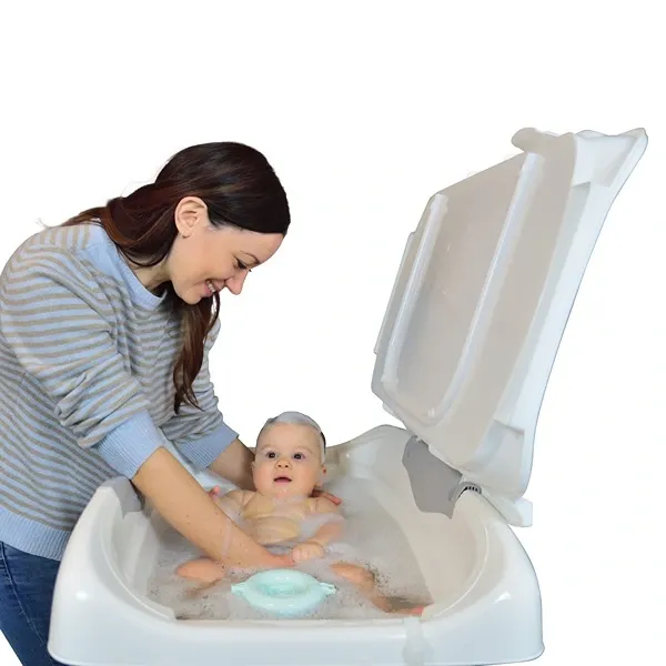Baby Land Elios Star Line Baby Bath Tub with Changing Table - Grey product thumbnail 2