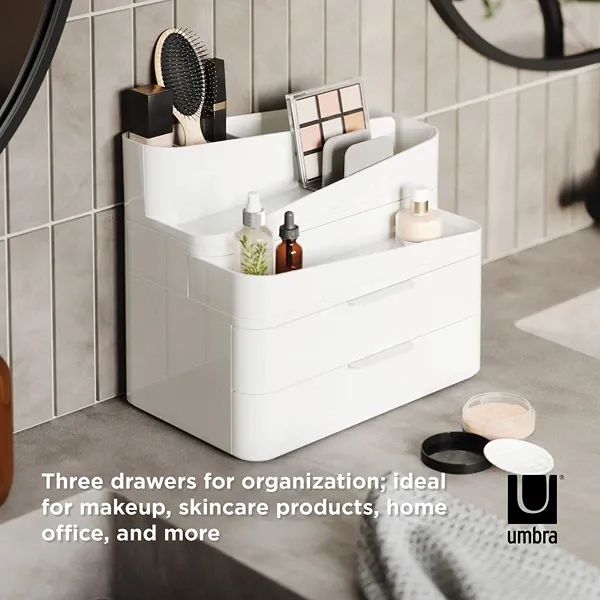 Umbra Glam Cosmetic Organizer - Large - White product thumbnail 4
