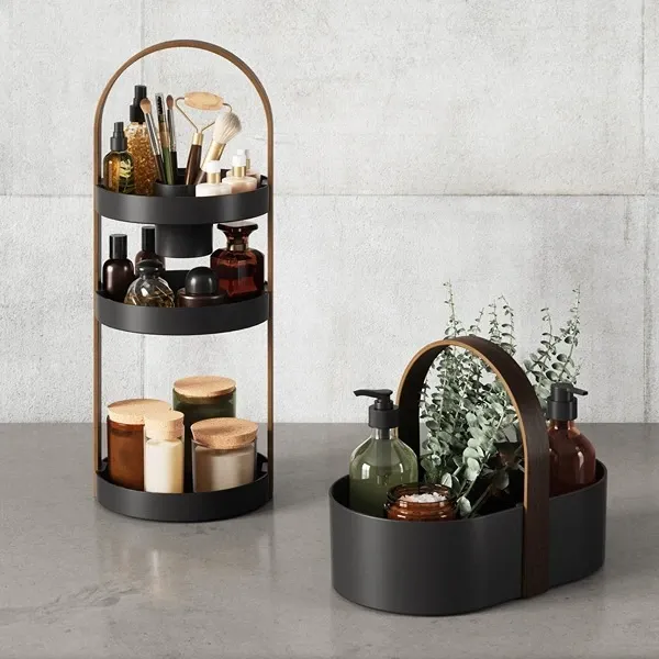 Umbra Bellwood Cosmetic Organizer - Wood - Black & Walnut product thumbnail 2