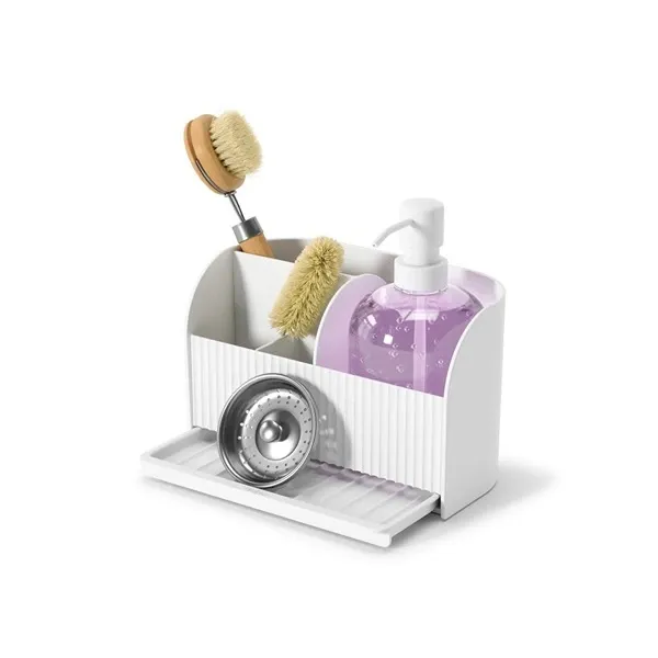 Umbra Sling Sink Caddy with Soap Pump - White product thumbnail 2