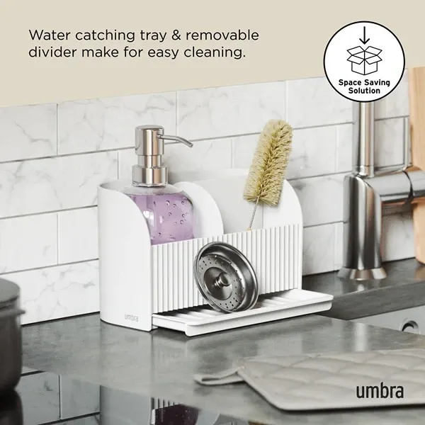 Umbra Sling Sink Caddy with Soap Pump - White product thumbnail 6