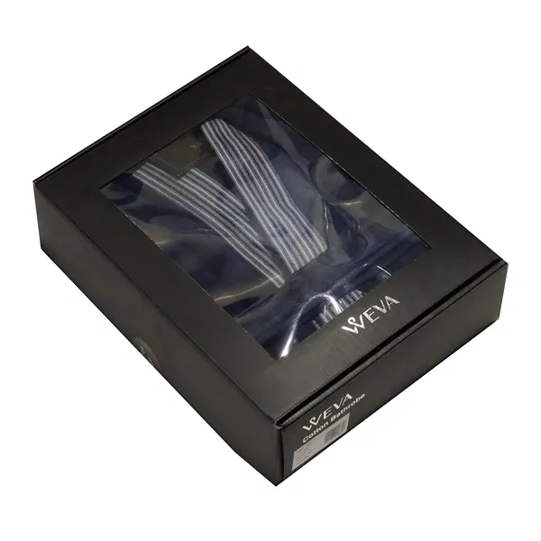 Weva Drift Bath Robe - 100% Cotton - Navy (Available in sizes) product thumbnail 3