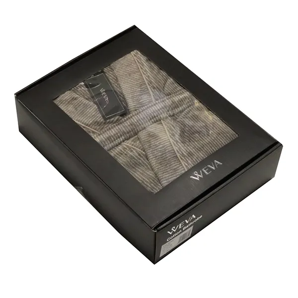 Weva Dapper Bath Robe - 100% Cotton - Grey (Available in sizes) product thumbnail 3
