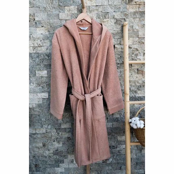 Weva Aurora Bath Robe - 100% Cotton - Pink (Available in sizes) product thumbnail 7