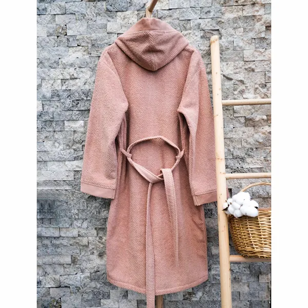 Weva Aurora Bath Robe - 100% Cotton - Pink (Available in sizes) product thumbnail 9