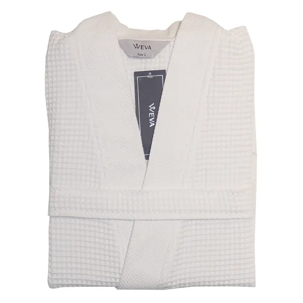 Weva Ethereal Bath Robe - 100% Cotton - White (Available in sizes) product thumbnail 2