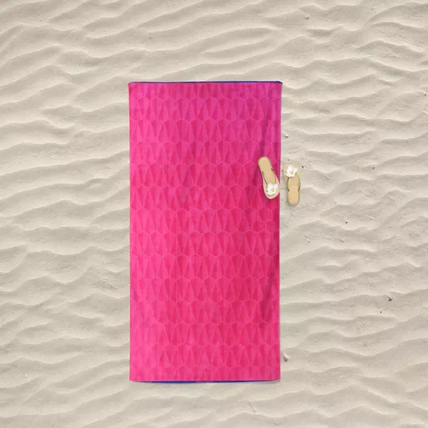 Pierre Cardin Patch Beach Towel - 100% Cotton - 90x170 Cm - Fushia product thumbnail 2
