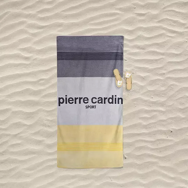 Pierre Cardin Sport Beach Towel - 100% Cotton - 90x170 Cm - Yellow product thumbnail 2
