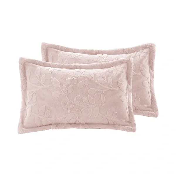 Nova Home Fleurfur Winter Jaquard Fur Comforter Set - King & Super King - 6Pcs - Pink product thumbnail 7