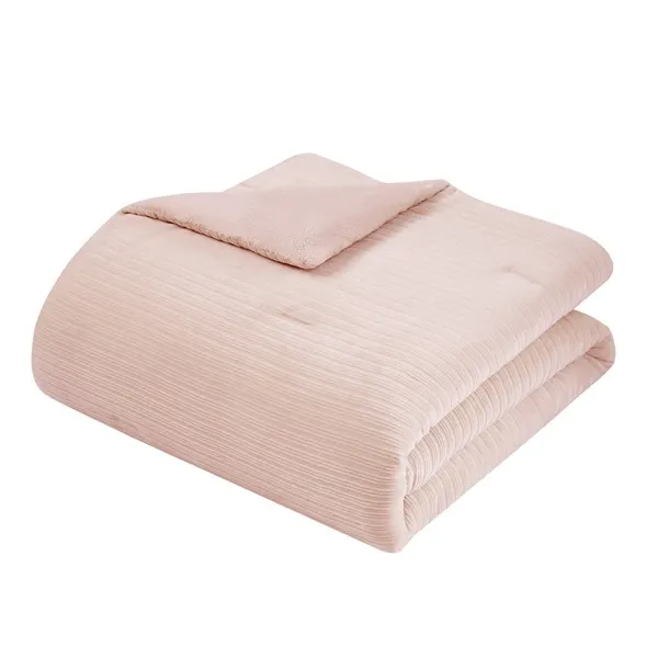 Nova Home Cozy Warm Velvet Blush Flannel Comforter - Rose (Available in Sizes) product thumbnail 5