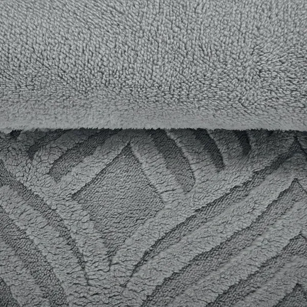Nova Home Crete Winter Jaquard Sherpa Comforter Set - Grey (Available in Sizes) product thumbnail 5