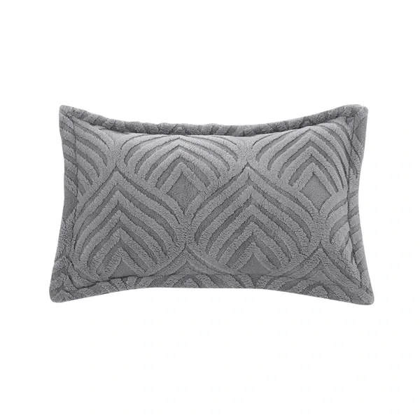 Nova Home Crete Winter Jaquard Sherpa Comforter Set - Grey (Available in Sizes) product thumbnail 9
