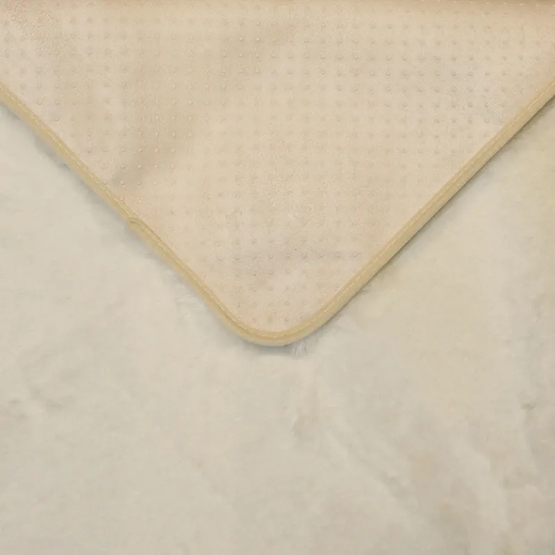 Nova Home "Bunny" Fur Accent Rug – Ivory (Available In Sizes) product thumbnail 2