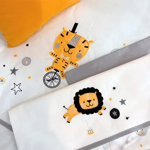 Funna Circus Baby Bed Set - 7 Pcs - Grey product thumbnail 8
