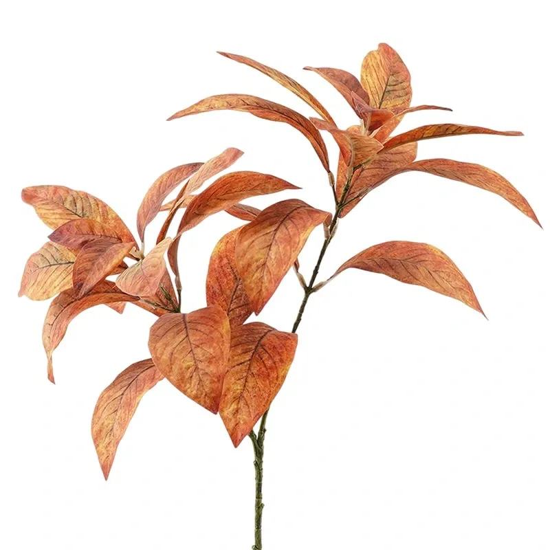 Weva Orange Leaf Artifical Stems&Branches "Leaf - 2 Single Stem" product thumbnail 2