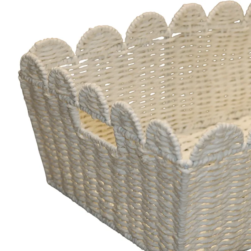 Weva Binlt Paper String Storage Basket Set - 3pcs - White product thumbnail 4