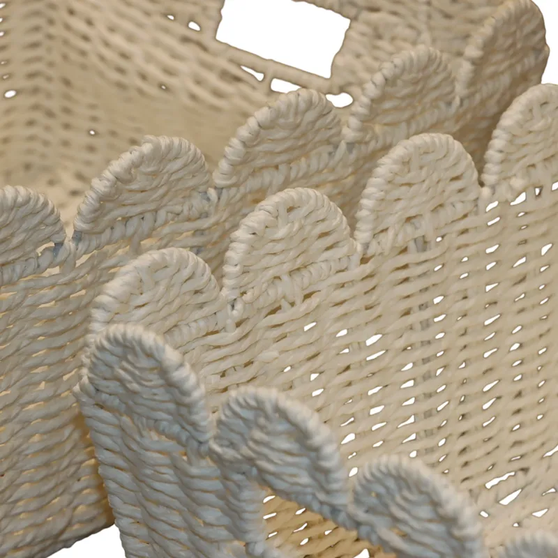 Weva Binlt Paper String Storage Basket Set - 3pcs - White product thumbnail 5