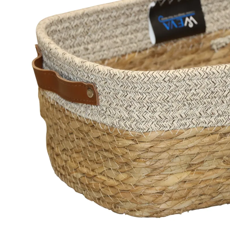 Weva Stash Paper String Storage Basket Set - 3pcs – White/Beige product thumbnail 3