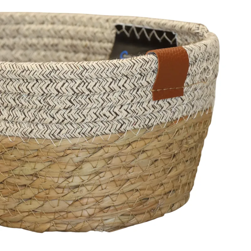 Weva Stash Paper String Storage Basket Set - 3pcs – White/Beige product thumbnail 4