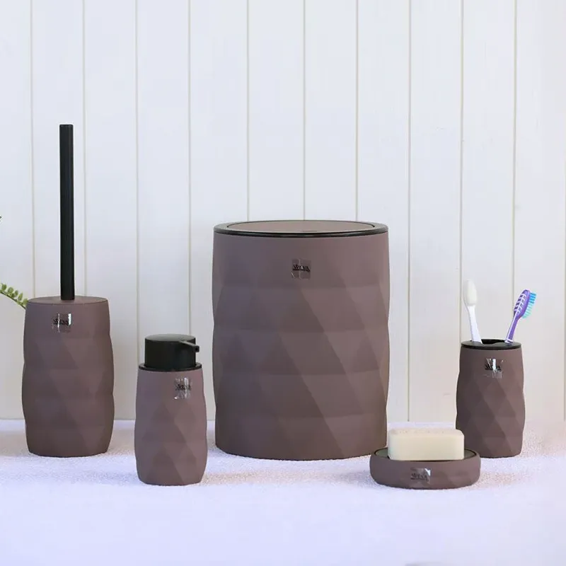 Weva Luminous Bathroom Set - 5 Pcs - Brown product thumbnail 2