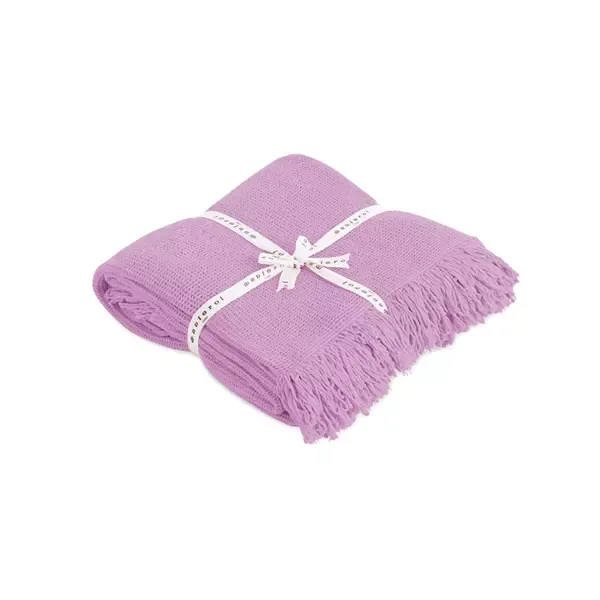 Manterol Fausto Throw Blanket - 100% Cotton - Pink product thumbnail 2