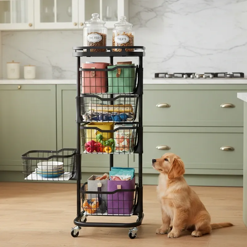 Weva Rotate 5 Layers Trolley with Lockable Wheels – Black product thumbnail 9