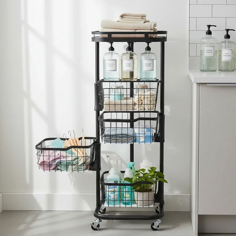 Weva Rotate 5 Layers Trolley with Lockable Wheels – Black product thumbnail 10