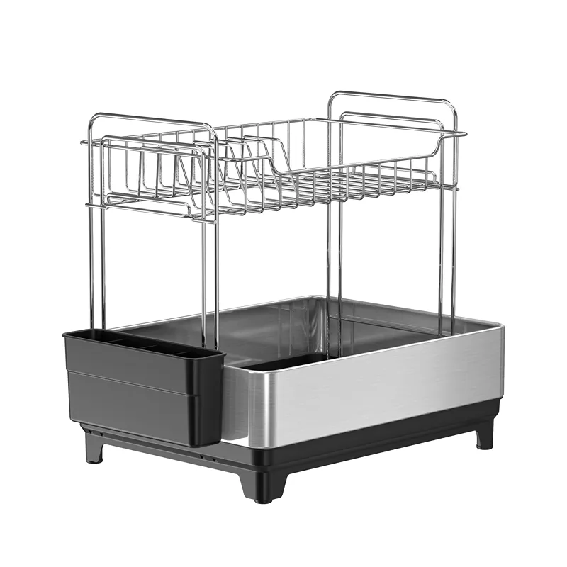 Weva Tidy Anti-Rust Dish Rack – 59x32x37 cm – Steel/Black product thumbnail 2