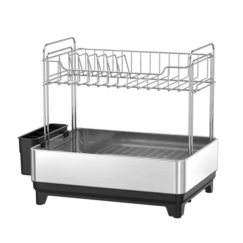 Weva Tidy Anti-Rust Dish Rack – 59x32x37 cm – Steel/Black product thumbnail 3